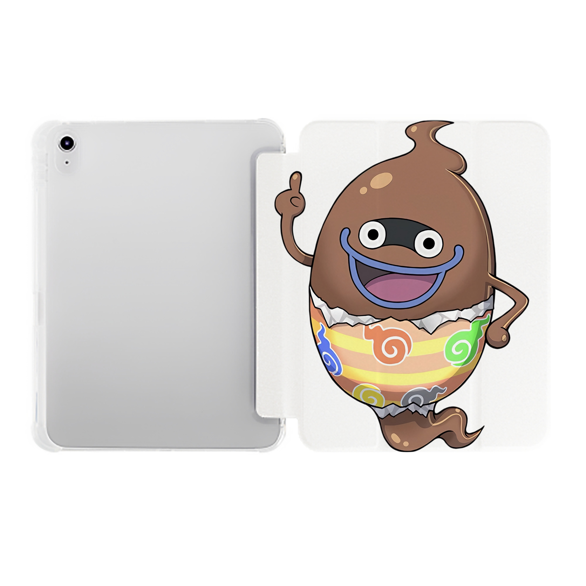 （画像用） 妖怪ウォッチ Yo-kai Watch IPad ケース ペン収納付き 三つ折りスタンド PUレザー×シリコン 対応機種9.5/10.5/10.9インチ